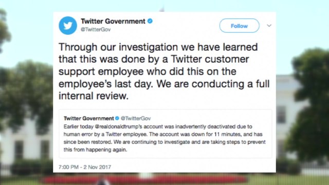 트럼프 계정 증발, 실수 아닌 직원 소행 ...트위터 해명 번복 / YTN