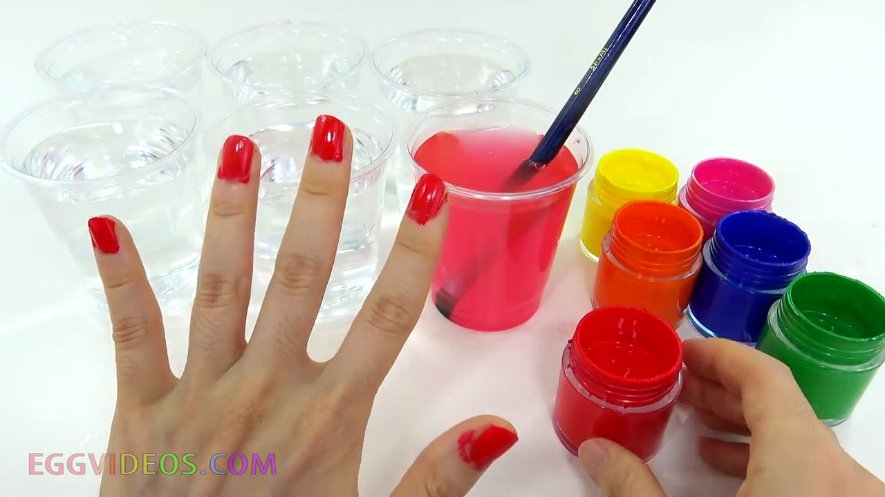 Body Painting Learning Colors Video for Children Finger Family Nursery Rhymes EggVideos.com