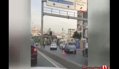 D-100'de TIR kazası