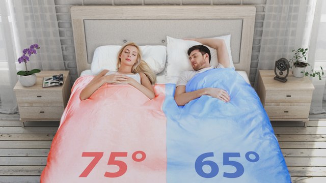 This duvet can keep the bed warm and cool at the same time