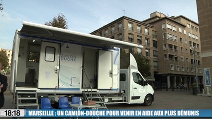 À Marseille, un camion-douche pour venir en aide aux personnes en difficultés