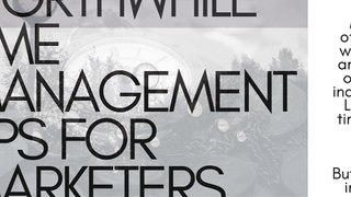 Worthwhile Time Management Tips For Marketers | Jerry Novack