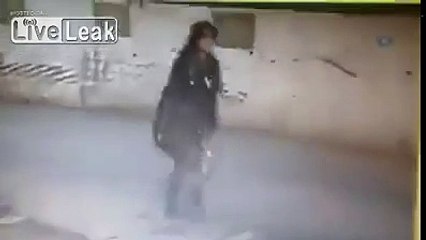 African invader Sneak Attack On A European Woman In Hungary