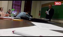Shakaja qe i ben nxenesit mesuesit ne klase po cmend rrjetin (360video)
