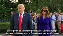 Donald Trump s'envole pour sa première tournée en Asie