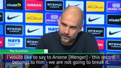 Invincibles record belongs to Arsenal and Wenger - Guardiola