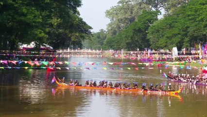 Wow ! The boat racing in the water festival at Siem Reap day 2#1 (2017) ការប្រណាំងទូកងខេត្តសៀមរាប