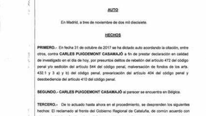 La juez ordena detener a Puigdemont y 4 exconsellers que se fueron a Bélgica