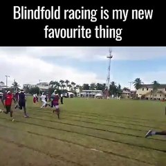 Funny Blindfold Racing