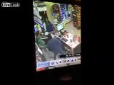 CCTV CATCHES BRUTAL MURDER.,STORE CLERK IS STABBED TO DEATH AS HE FIGHTS BACK DURING ROBBERY