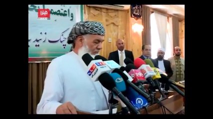 کنفرانس مشترک مطبوعاتی متولی روضه شریف بلخ با امیر اسمعیل خان