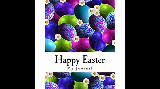 Happy Easter Holiday Celebration Easter Egg Design Notebook-Journal with 110 Lined Pages (8.5 x 11)
