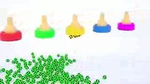 Learn Colors with Soccer Balls for Children Toddlers #h - Learn Colors with Milk Bottles for Kids