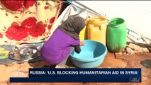 i24NEWS DESK | Russia: 'U.S. blocking humanitarian aid in Syria' | Friday, November 3rd 2017
