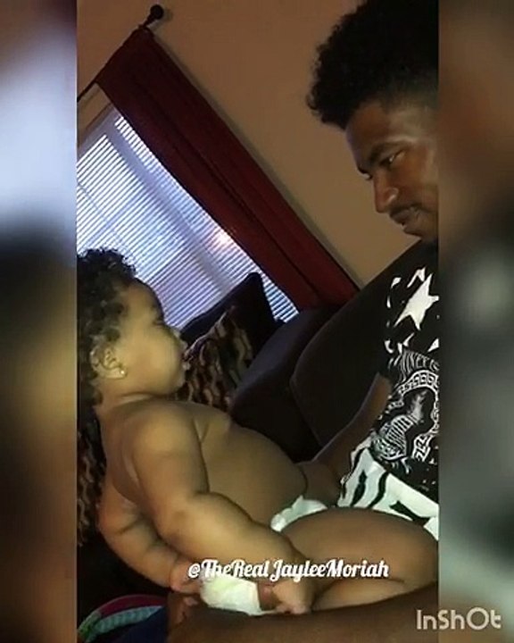 Daddy's Little Princess! Cute baby girl makes mom jealous❤️