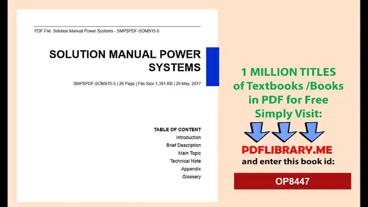 Solution Manual Power Systems