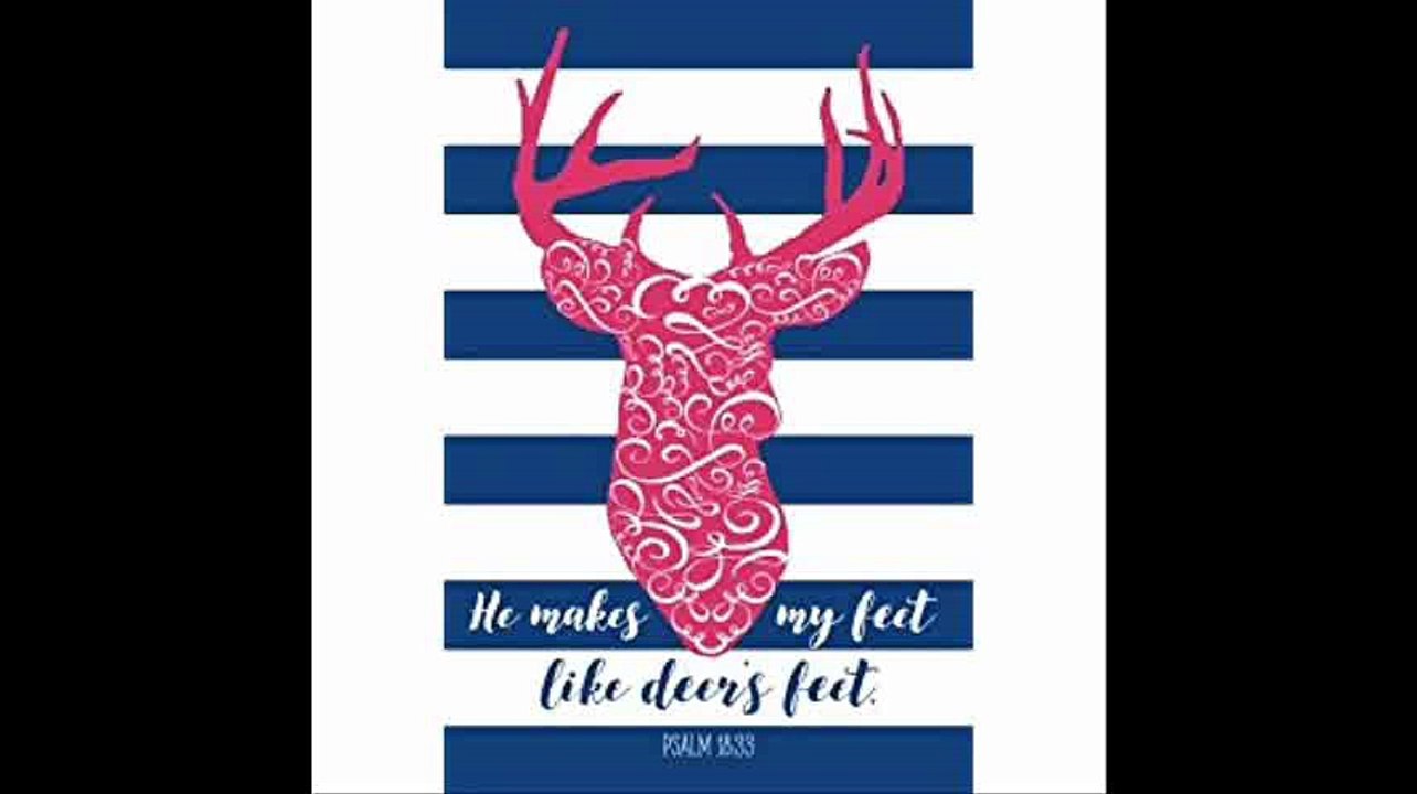 He Makes My Feet Like Deer's Feet, And Sets Me On High Places (6x9 Journal) Lined Writing Notebook, 120 Pages -- Cobalt