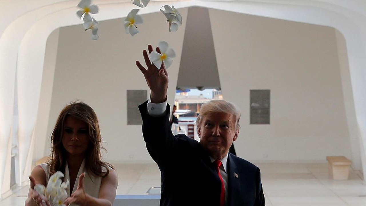 Donald Trump auf dem Weg nach Asien