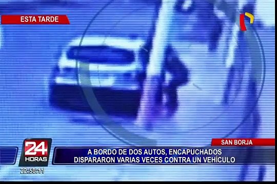 San Borja: sujetos encapuchados dispararon contra vehículo