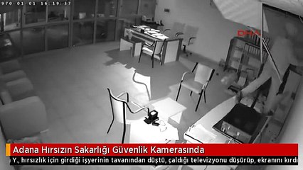 Adana Hırsızın Sakarlığı Güvenlik Kamerasında