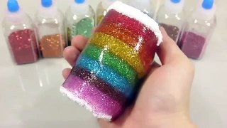 DIY How To Make Colors Glitter Slime Foam Clay Roll Learn Colors Slime Water Balloons