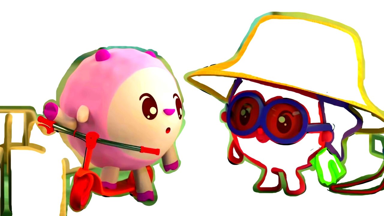 Cartoon Malyshariki collect fruit, draw
