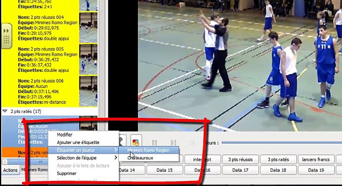 Longomatch Vidéo 4 - Attribuer des actions aux joueurs