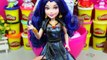 GIANT Descendants Surprise Eggs Play Doh - Mal Evie Ben Carlos Barbie Elsa Olaf Frozen Mystery Toys