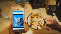 Arte latte en 3D en una cafetería de Taiwán