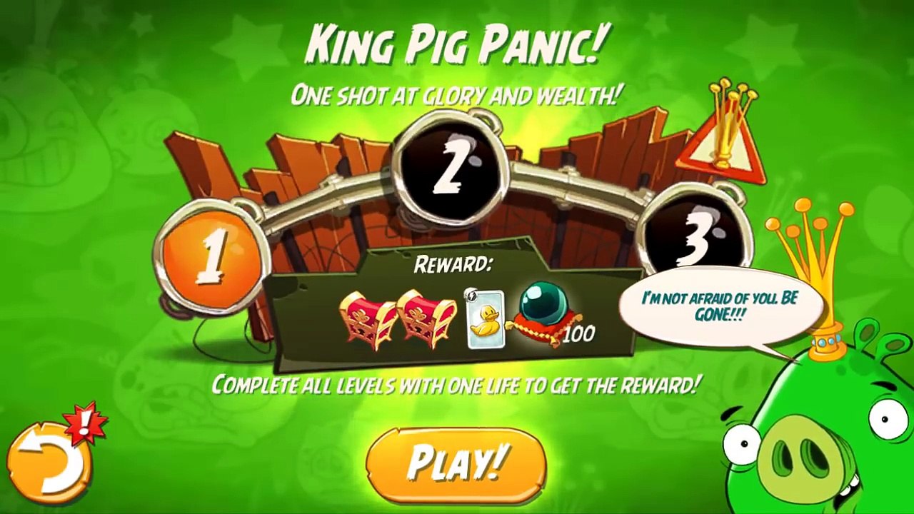 Angry Birds 2 King Pig Panic! (DAILY CHALLENGE) – 3 LEVELS Gameplay
