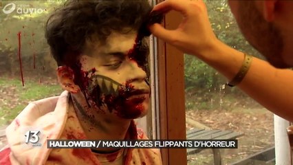 Maquillage d'Halloween spectaculaire à Walibi 2017