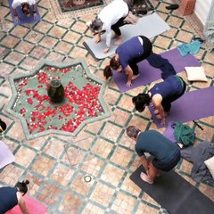 Marrakech Wellbeing Weekend - morning yoga practice.