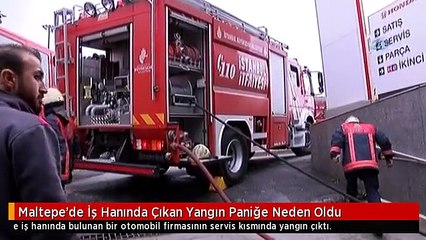 Maltepe'de İş Hanında Çıkan Yangın Paniğe Neden Oldu