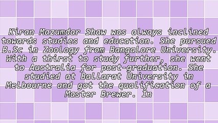 The Success Story of Kiran Mazumdar Shaw