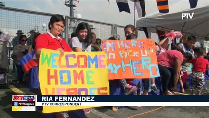 Mga tauhan ng PCG mula Marawi, sinalubong