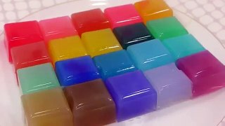 레인보우 칼라 블럭 푸딩 젤리 만들기 How to Make Rainbow Color block Milk Pudding Jelly Recipe DIY