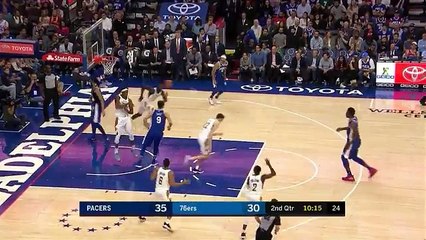 Leaf Gets Blocked By Embiid Then Injured