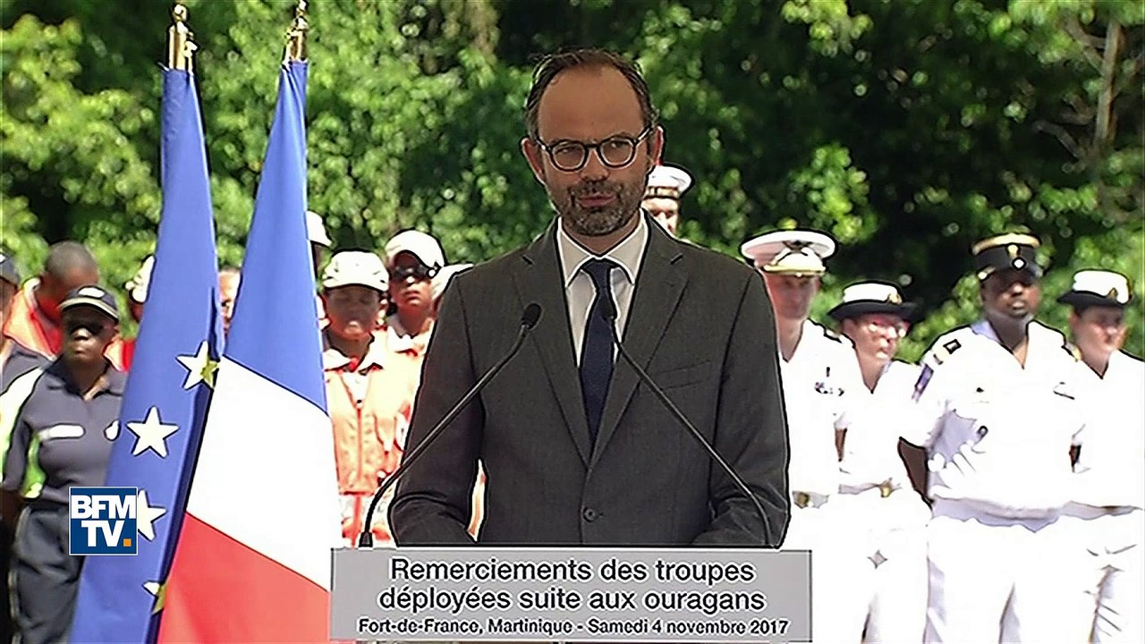 "Vous pouvez être fiers", dit Philippe aux secouristes martiniquais intervenus à Saint-Martin