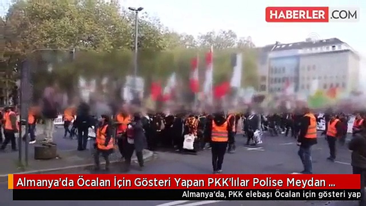 Almanya'da Öcalan İçin Gösteri Yapan PKK'lılar Polise Meydan Okuyunca, Meydan Dayağı Yedi