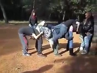 Así se juega el caballito de bronce. ¡Qué divertido!