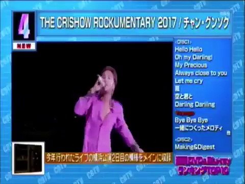 JANG KEUN SUK 「2017 THE CRİSHOW ROCKUMENTARY」COUNTDOWN TV WEEKLY CHART 04.11.2017