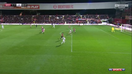 1-1 Ezgjan Alioski Goal England  Championship - 04.11.2017 Brentford FC 1-1 Leeds United
