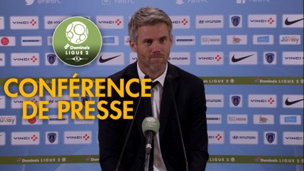 Conférence de presse Paris FC - FC Lorient (1-1) : Fabien MERCADAL (PFC) - Mickaël LANDREAU (FCL) - 2017/2018