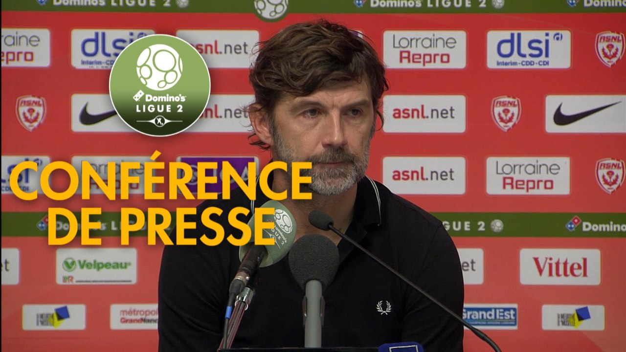 Conférence de presse AS Nancy Lorraine - RC Lens (1-1) : Vincent HOGNON (ASNL) - Eric SIKORA (RCL) - 2017/2018
