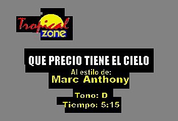 Que Precio Tiene El Cielo - Marc Anthony (Karaoke con voz guia)