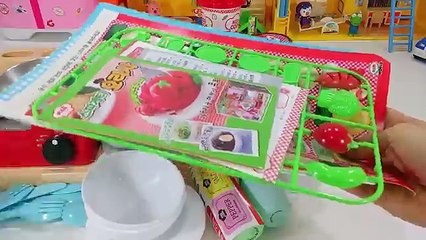 뽀로로 키즈쿡 스파게티 요리사 라바 폴리 장난감 요리놀이 주방놀이 Play Doh Spaghetti cooking playdough with Baby doll Pororo