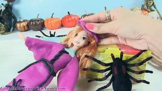 Chị Bí Đỏ Thiết Kế Trang Phục Play-Doh Halloween Cho Elsa Anna Công Chúa Tóc Mây Cực Dễ Thương