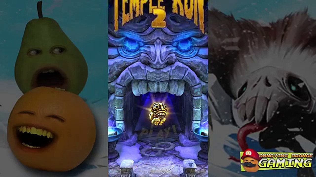 Annoying Orange and Pear - TEMPLE RUN 2: FROZEN SHADOWS!