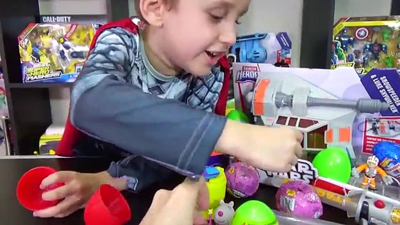 Thor Paulinho Abre Ovos Surpresas Peppa Pig Massinha Play Doh Nave Brinquedo Snowspeeder Star Wars