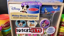 Galletas de Play Doh Mickey Mouse Clubhouse Wooden Velcro Minnie Mouse juguetes